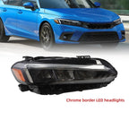 LED Headlight Assembly Chrome for Honda Civic Sedan (2022–2023) 33100T20A52
