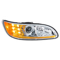 Passenger Side Chrome Headlight w LED DRL Turn for Peterbilt (2016–2022)