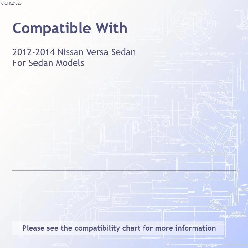 Replacement Front Bumper Impact Absorber for Nissan Versa Sedan (2012–2014)