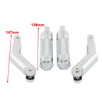Set of 2 Chrome Motorcycle Footrest Pedal Brackets for Harley V-Rod Muscle (2002–2017)