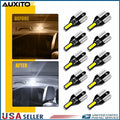 10Pcs White LED Dome Map License Light Bulb T10 2825 168 158 194