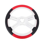 Set of 4 Chrome Red 18" Steering Wheels for Freightliner Kenworth Peterbilt Volvo
