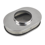12" Oval Polished Aluminum Air Cleaner for Chevy Ford Mopar