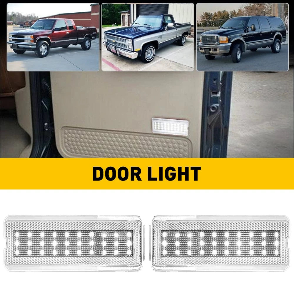 2X Interior Door Light Panel Reflector for Ford Super Duty F250 F350 F450 (1999–2007)