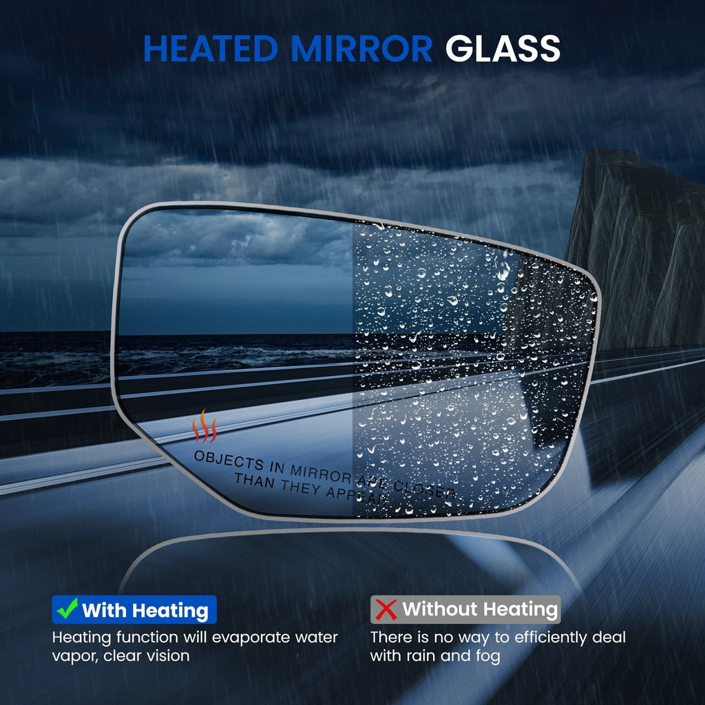 Passenger Side Rearview Mirror Glass for Honda Accord (2008-2012)