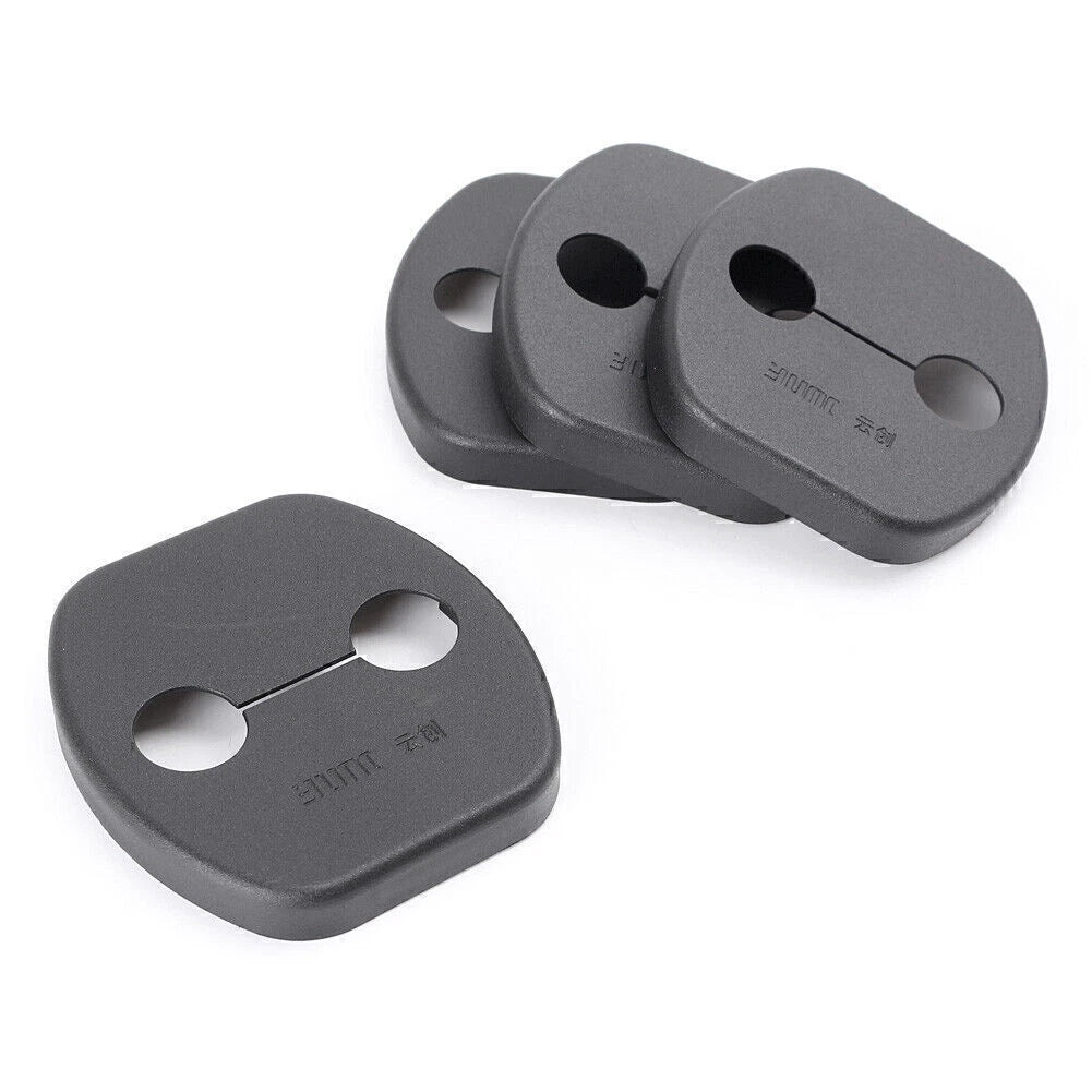 Set of 4 Door Lock Cover Pad Guard for Nissan Qashqai (2008–2013) Black