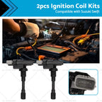 2X Ignition Coil for Suzuki Swift 1.5L RS415 EZ ZC ZD HT M15A (2004–2010)
