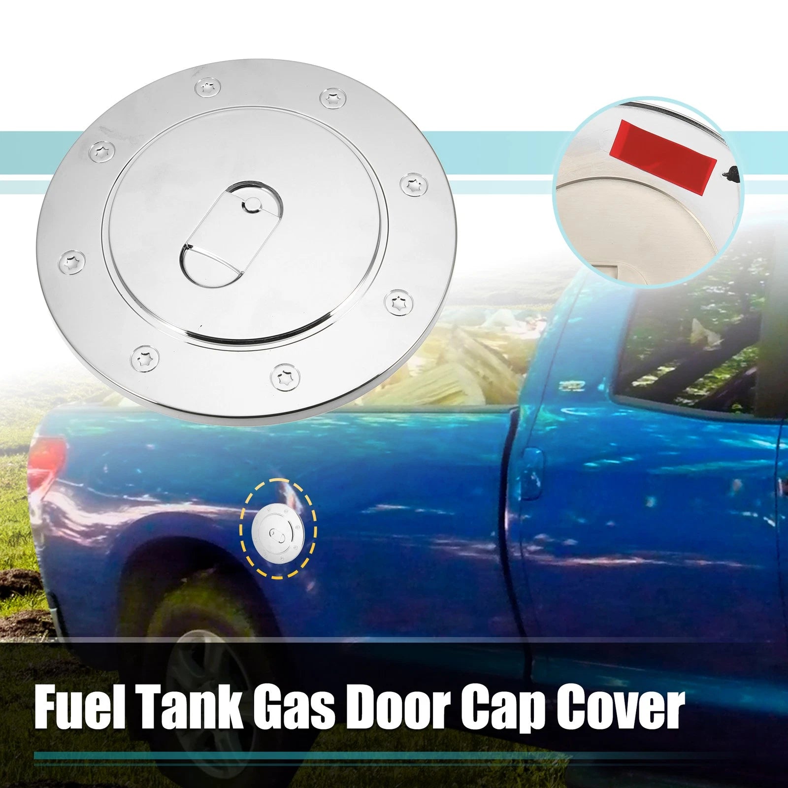 Chrome Plated Fuel Tank Filler Cap Cover for Toyota Tundra (2007–2021)