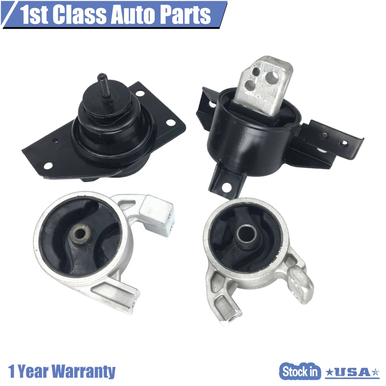 Set of 4 Engine Motor & Transmission Mounts for 2006–2011 Hyundai Kia Accent Rio5