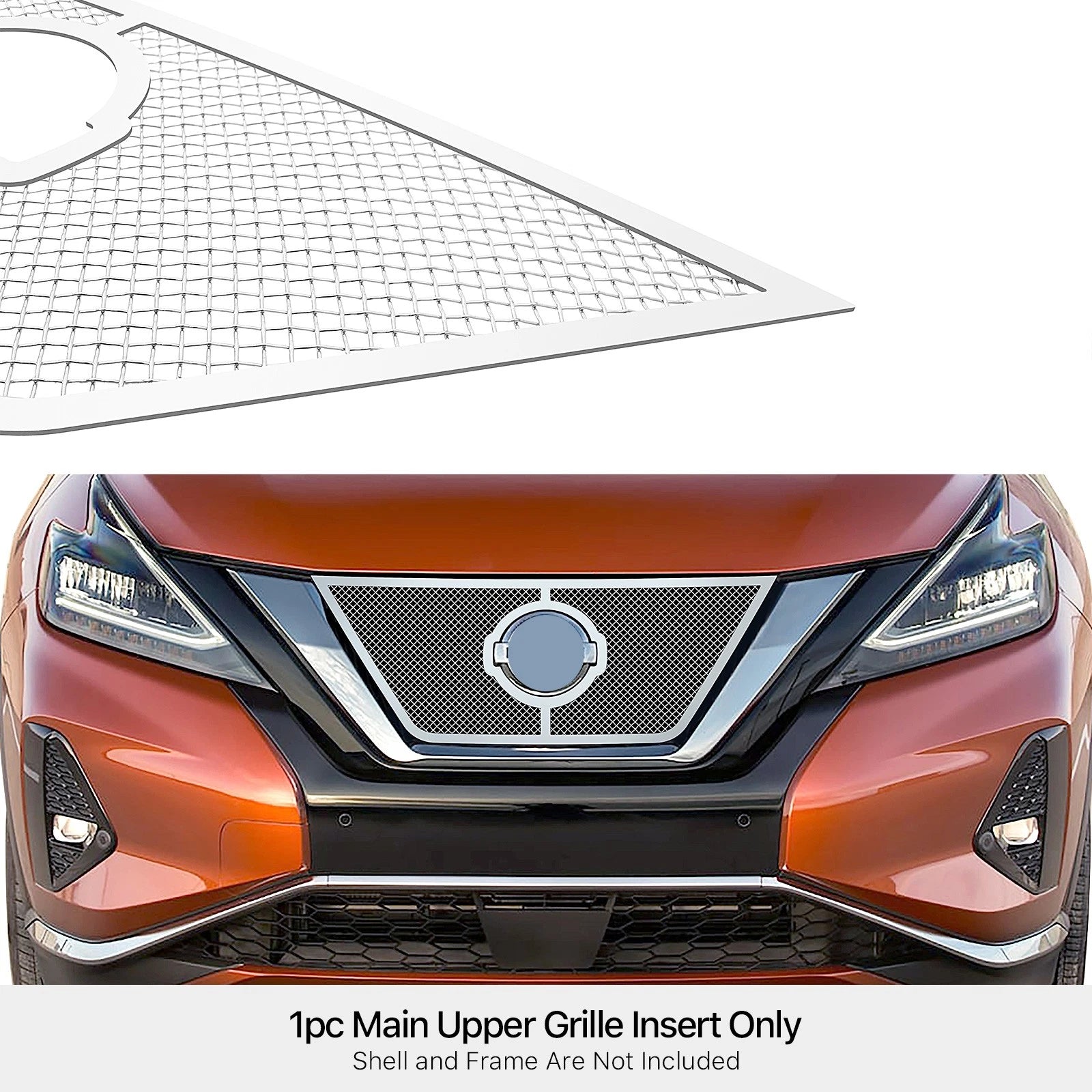 Stainless Chrome Mesh Grille Insert for Nissan Murano (2019-2024)