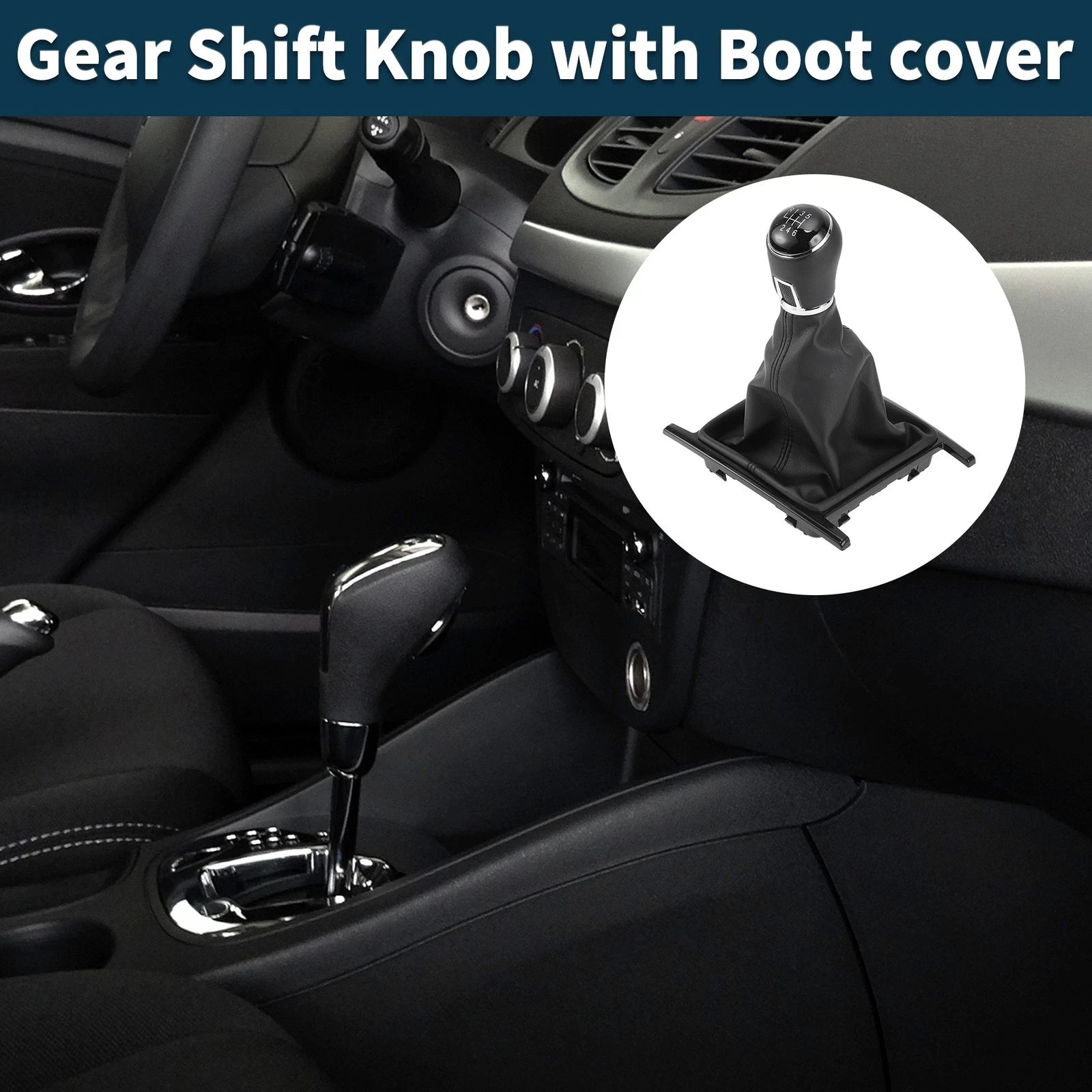 6 Speed Gear Shifter Knob with Cover for Volkswagen Amarok (2010–2016)