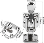 Stainless Steel Anti-Rattle Lockable Hatch Latch for