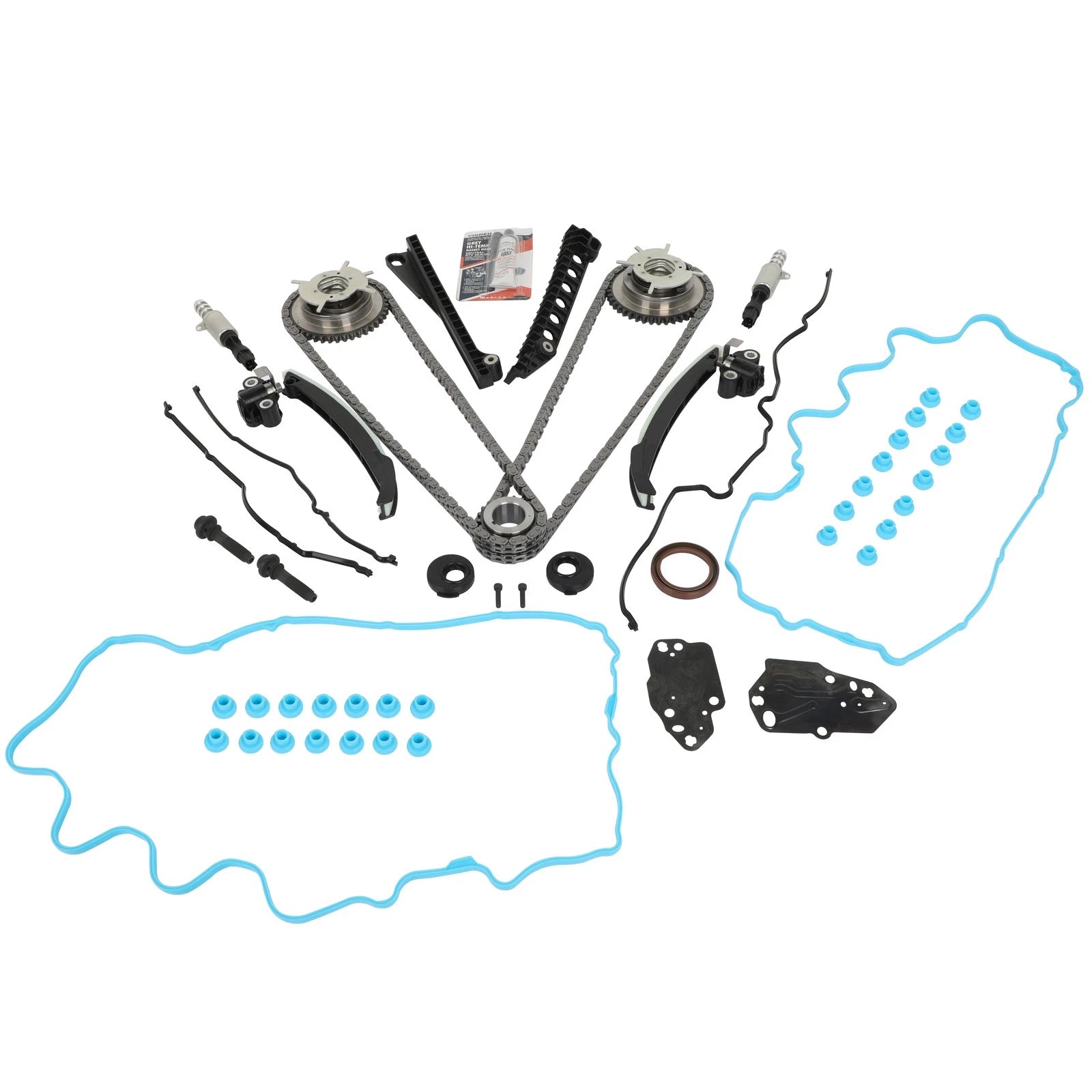 Timing Chain Kit with Cam Phasers & VVT Valves for Ford F150 5.4L Triton (2004–2008)