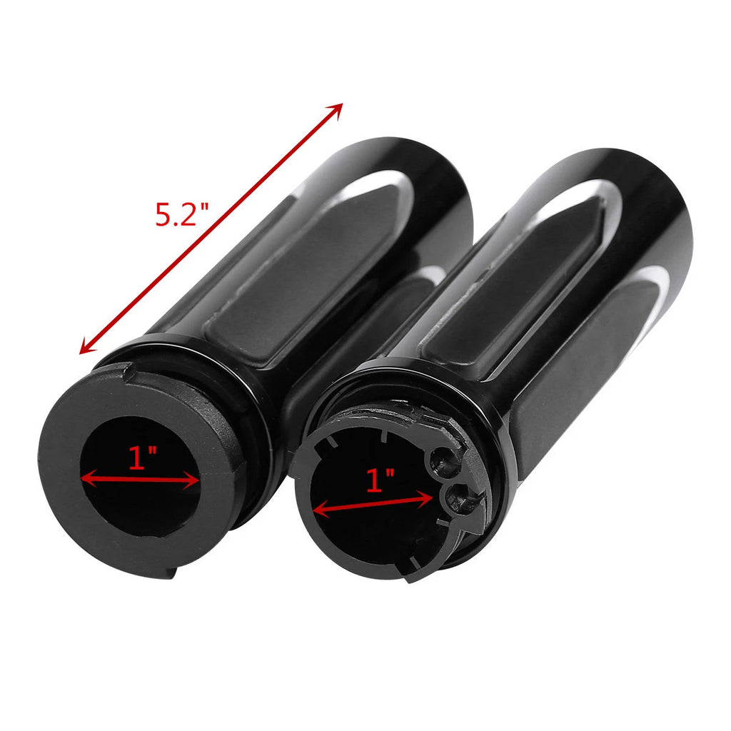 1" 25mm Handlebar Hand Grips for Harley Chopper, Honda, Suzuki, Kawasaki, Yamaha
