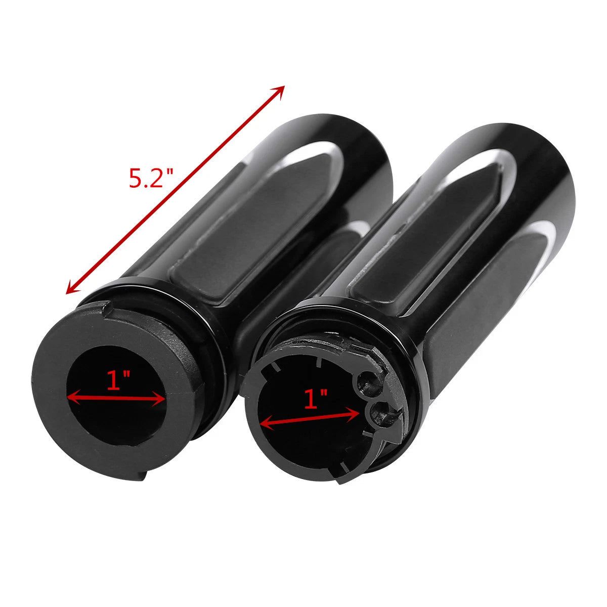 1" 25mm Handlebar Hand Grips for Harley Chopper, Honda, Suzuki, Kawasaki, Yamaha