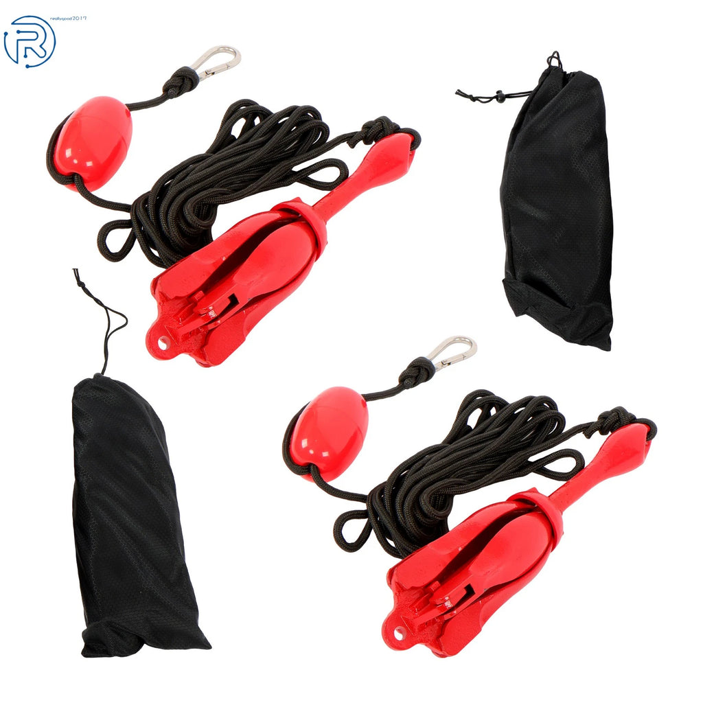 Folding Anchor Set 2.5KG for Grapnel Boat Marine Kayak (Fit) 2-Pack