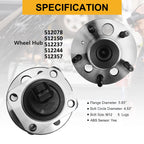 FWD Front Rear Wheel Hub Bearings for Impala Monte Carlo LaCrosse Regal Century (2000–2010)