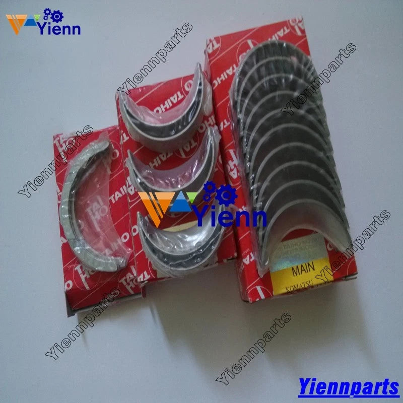 Set of 4 Crankshaft Main Connecting Rod Bearings for Yanmar Engine (3TNE88, 3TNV88, 3D88E)