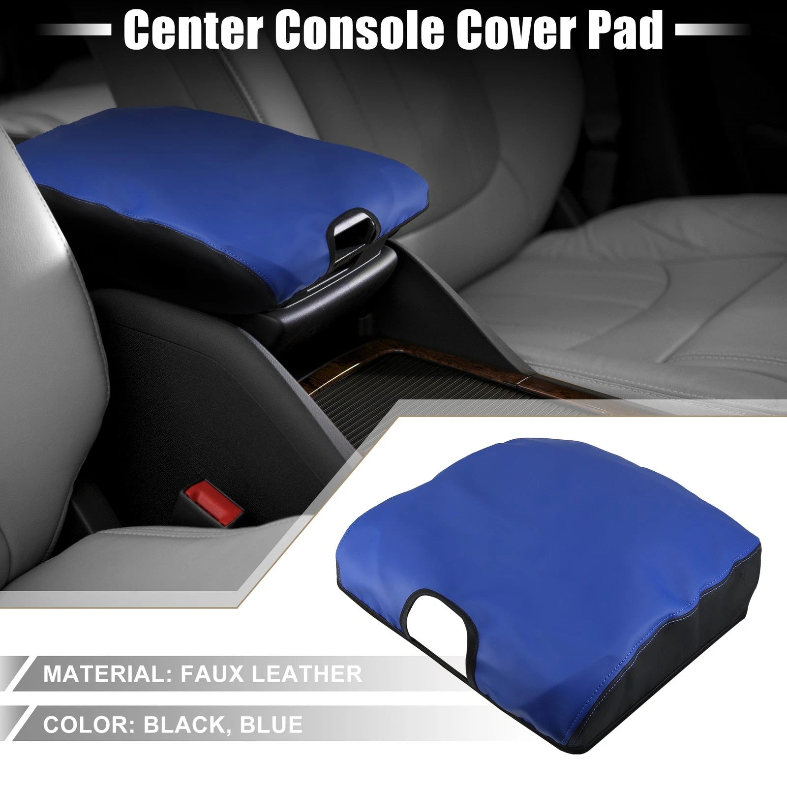 Center Console Armrest Cover for Dodge Ram 1500 2500 3500 (Black Blue)