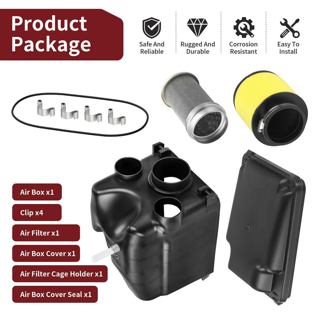 Air Box Cover Lid Seal Clip Air Filter Kit for Honda Sportrax 300 TRX300EX (1993–2008)