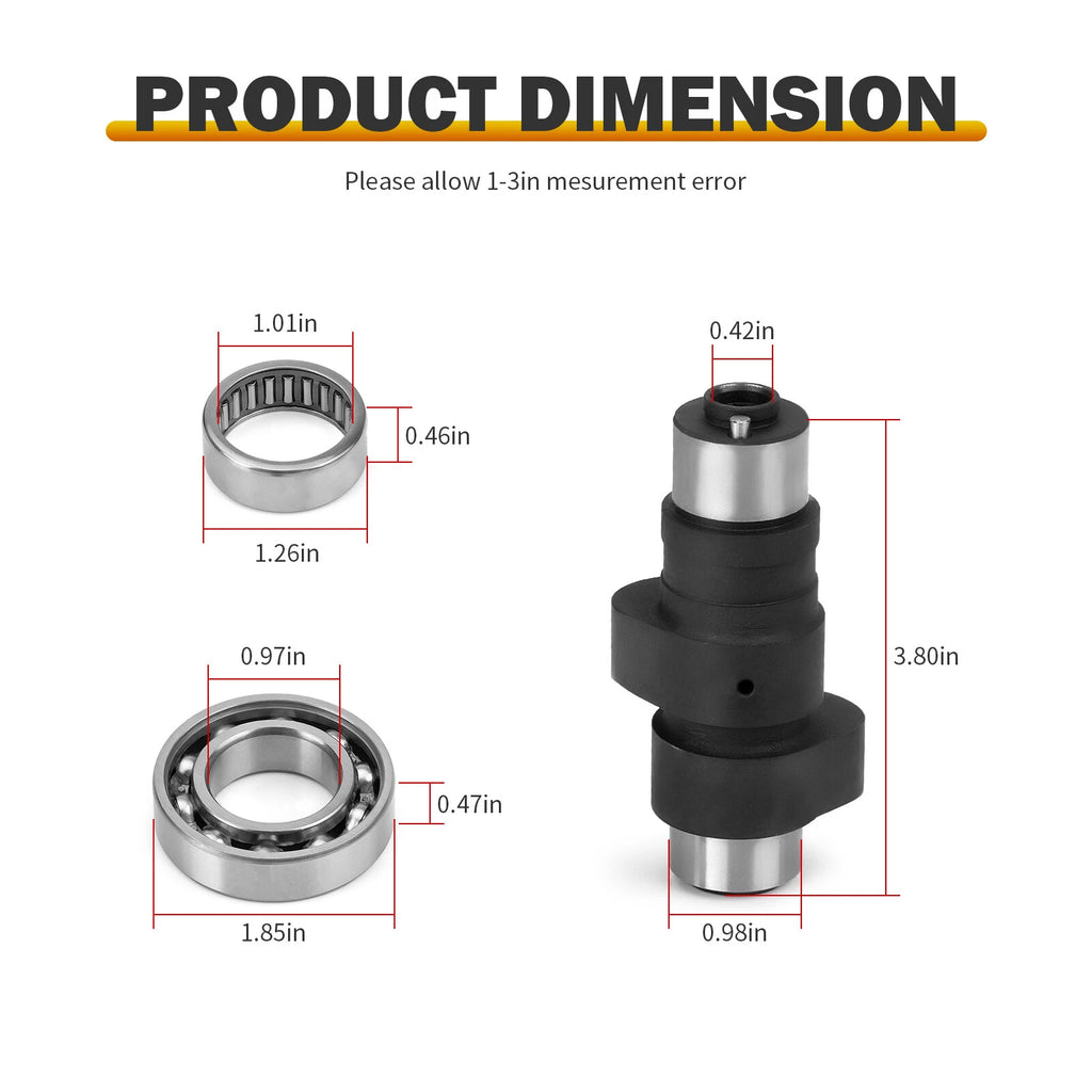 Camshaft Assembly w/ Bearings for Yamaha Wolverine 350 4x4 (1995–2005)