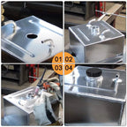 2" Aluminium Alloy Weld On Filler Neck and Cap for Oil Fuel Water Tank