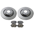 Rear Brake Kit with SHW 310mm Disc Rotors & Akebono Ceramic Pads for Audi Q3 VW GTI