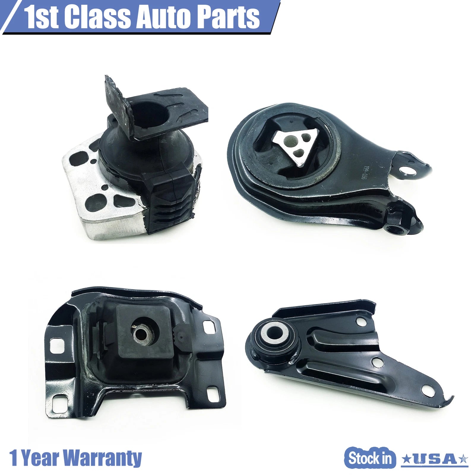 Set of 4 Engine Motor and Transmission Mounts for Mazda 3, Mazda 5 (2004–2010)