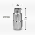 20Pc M12X1.5 Gunmetal JDM Open End Bulge Spline Wheel Lug Nut Set