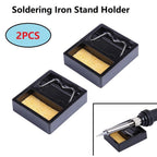 2X Soldering Iron Stand Holder with Clean Sponge