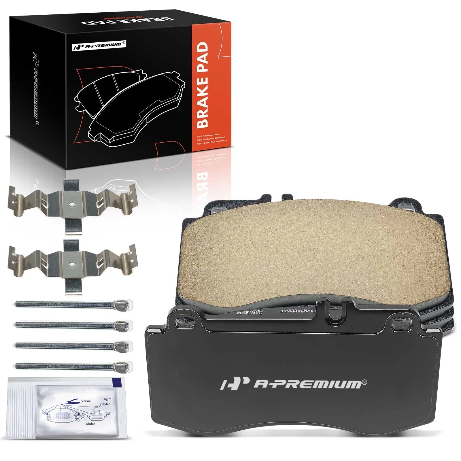 Set of 4 Front Ceramic Brake Pads for Mercedes-Benz E400 E550 (2010–2013)
