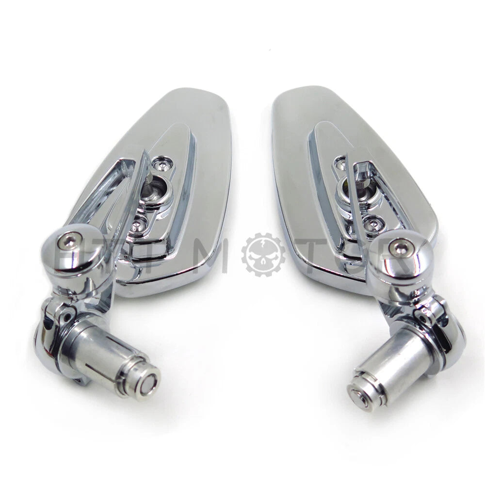 7/8" 22mm Universal Motorcycle CNC Aluminum Black Arrow Bar End Mirrors