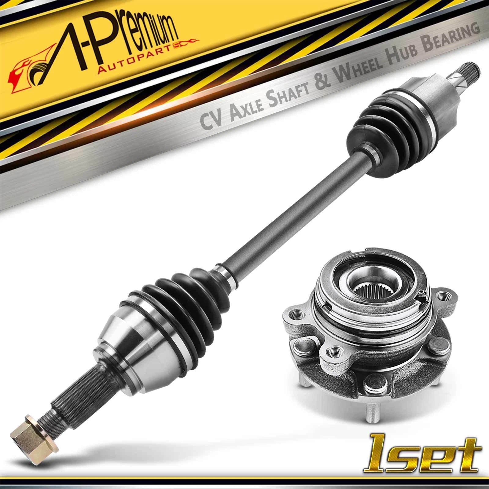 Front Left CV Axle Shaft + Wheel Hub Bearing for Nissan Altima (2013–2018)