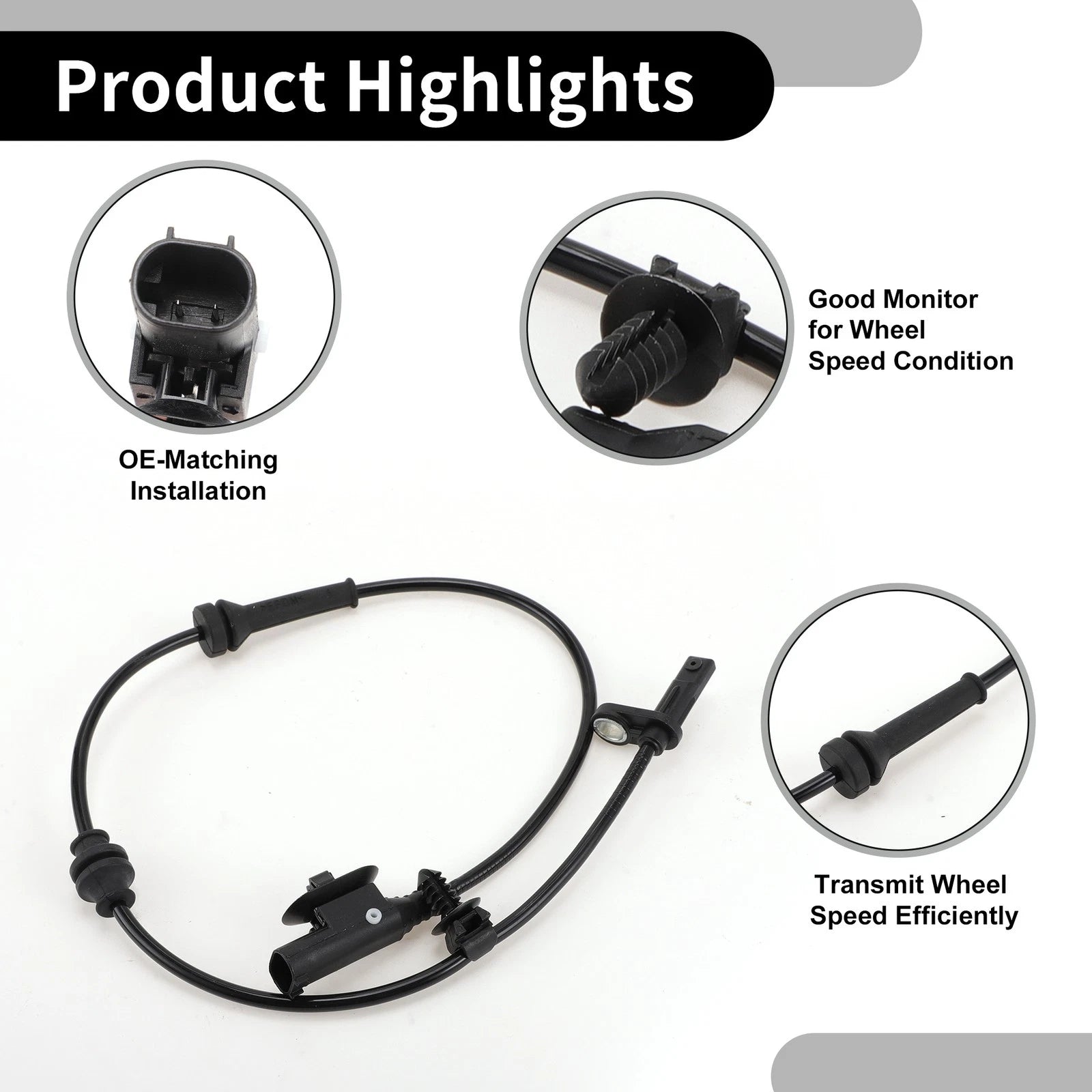 ABS Sensor No. 68194428AA for Dodge Dart (2013–2016) Rear Left/Right