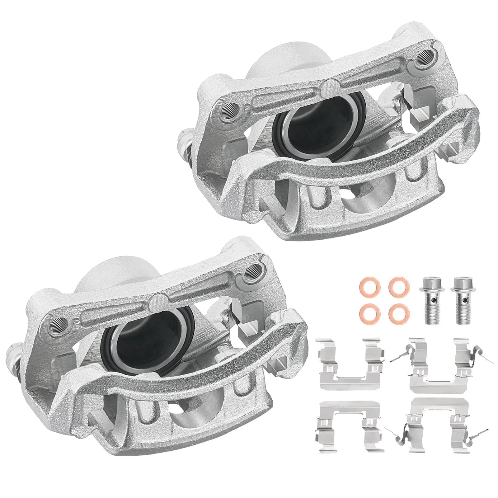 Front Brake Calipers w/ Bracket Pair for Nissan Sentra 2007–2019 (2.0L/1.8L)