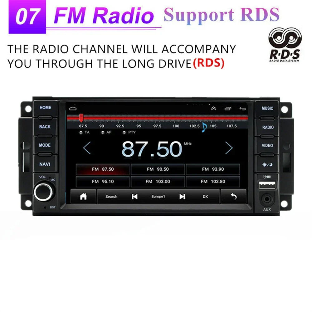 7'' Car Stereo Radio GPS for Jeep Wrangler, Chrysler 300C (2007-2016)