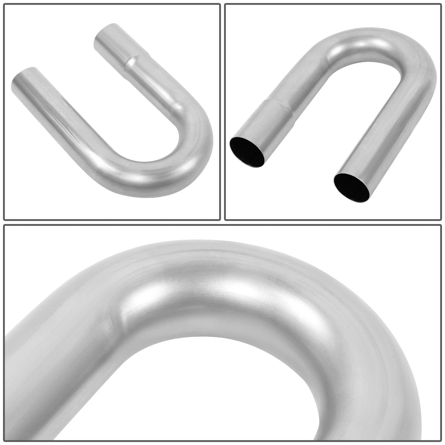 8Pcs 2.0" OD Mild Steel Exhaust Pipe Tubing Kit for Custom Applications