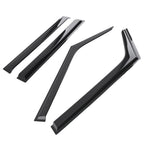 Side Window Rain Deflector Set of 4 for Jeep Wrangler (2007–2017) Black