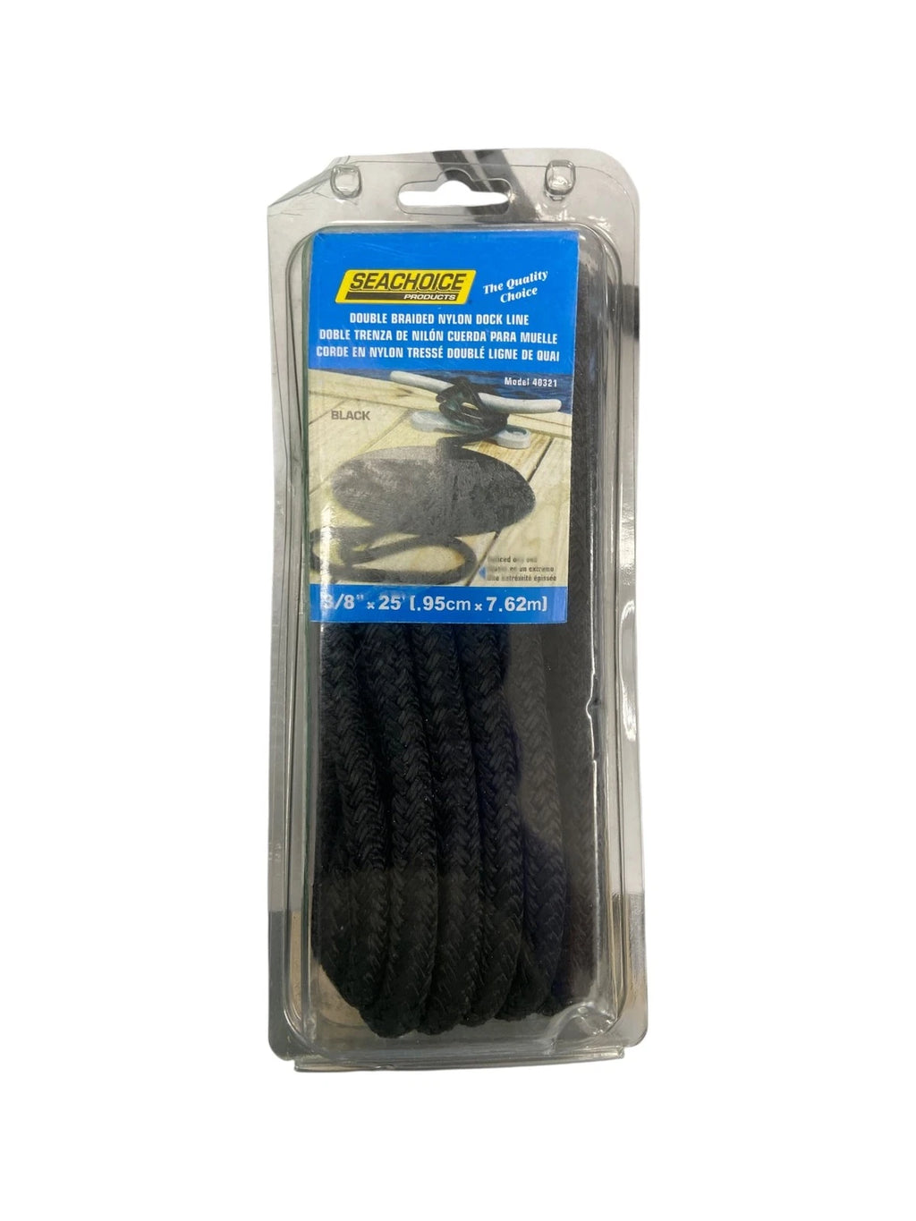 Double Braided Nylon Dock Line 3/8in x 25Ft for Seachoice 40321