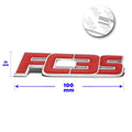 Polished Metal 3D Decal Red Emblem for Mazda RX-7 (1985–1991)