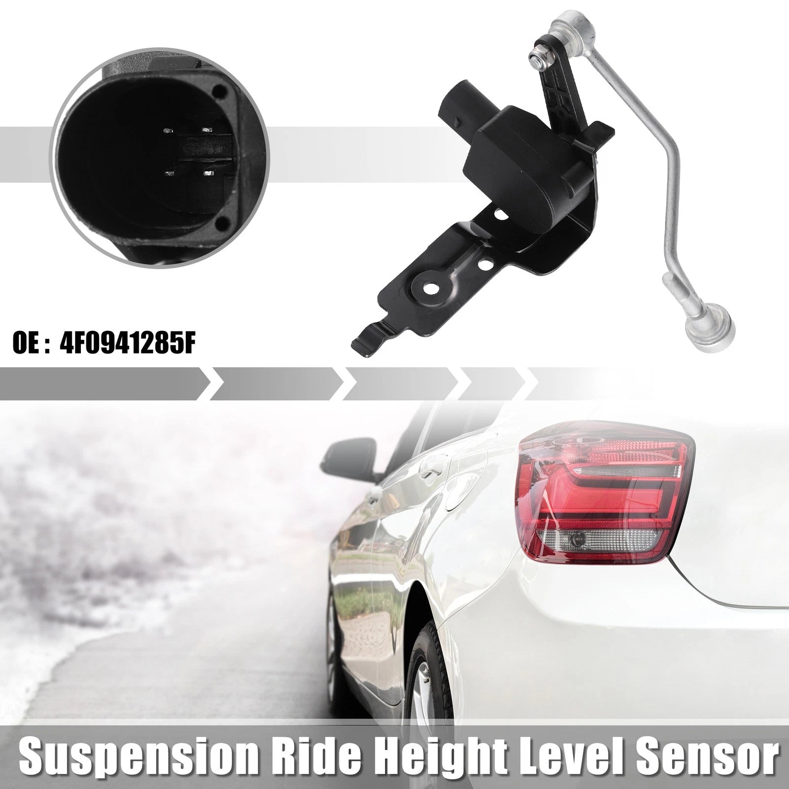 Set of 2 Front Left Air Suspension Ride Height Level Sensors for Audi A6 (2006–2011)