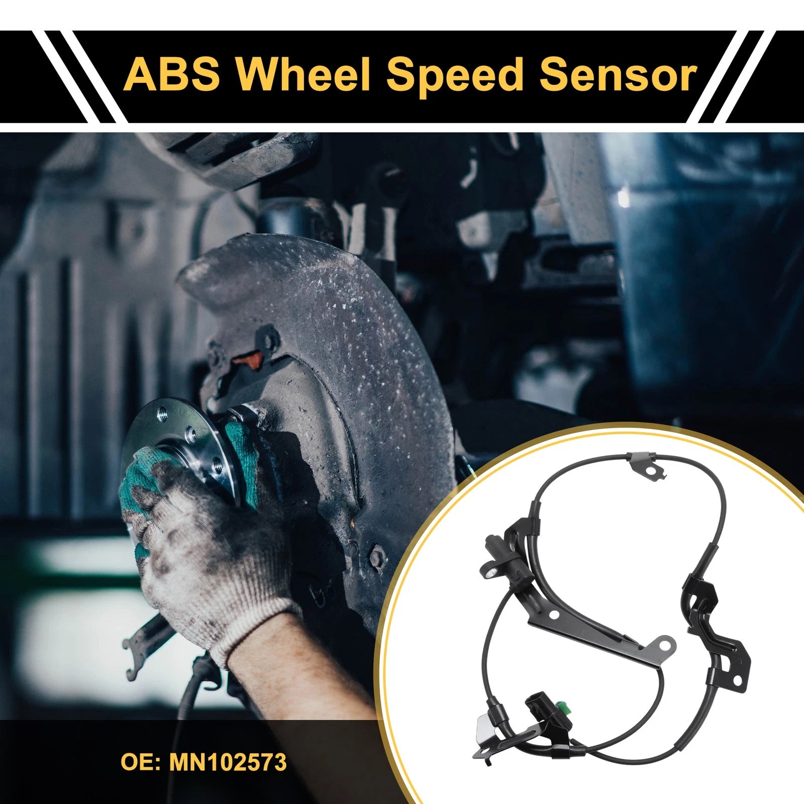 ABS Wheel Speed Sensor No.MN102573 for Mitsubishi L200 (2012–2015) Front Left