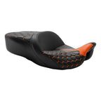 Gel Seat for Harley Electra Road Glide (2009–2023) - Orange Black