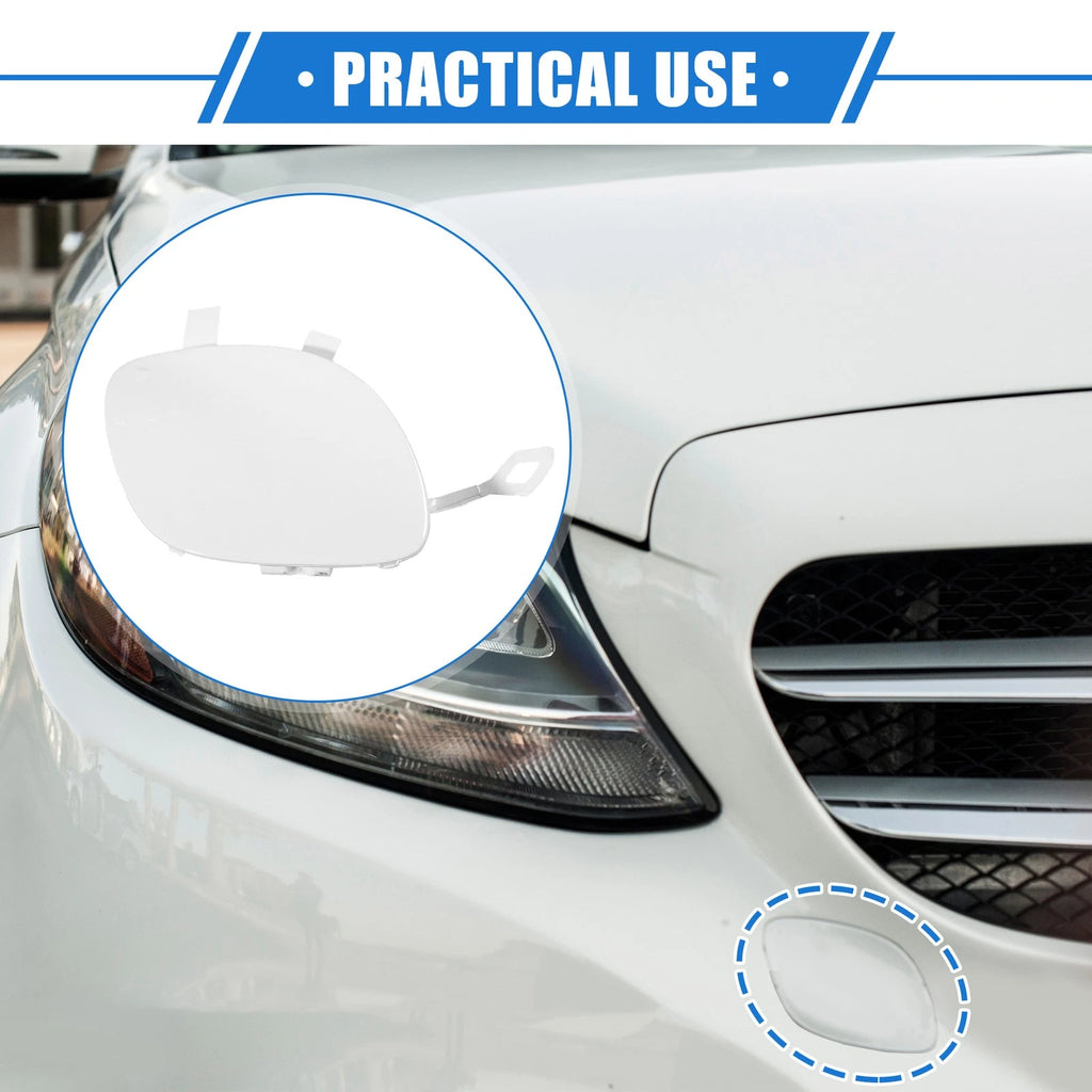 Tow Hook Eye Hole Cap for Mercedes-Benz E400 (2017–2018) White