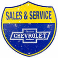 Chevrolet Shield Sign for Chevy (Blue Yellow)
