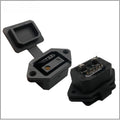 40A Black 2+6 Core Charging Socket Female with Comm Port for Electric Tricycles