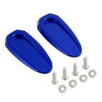 Blue mirror delete blanking block off plates for BMW S 1000 RR (2020–2023)