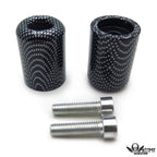 Carbon Grip Bar End Slider Kit Rubber for Kawasaki Ninja ZX-10R (2006–2007)