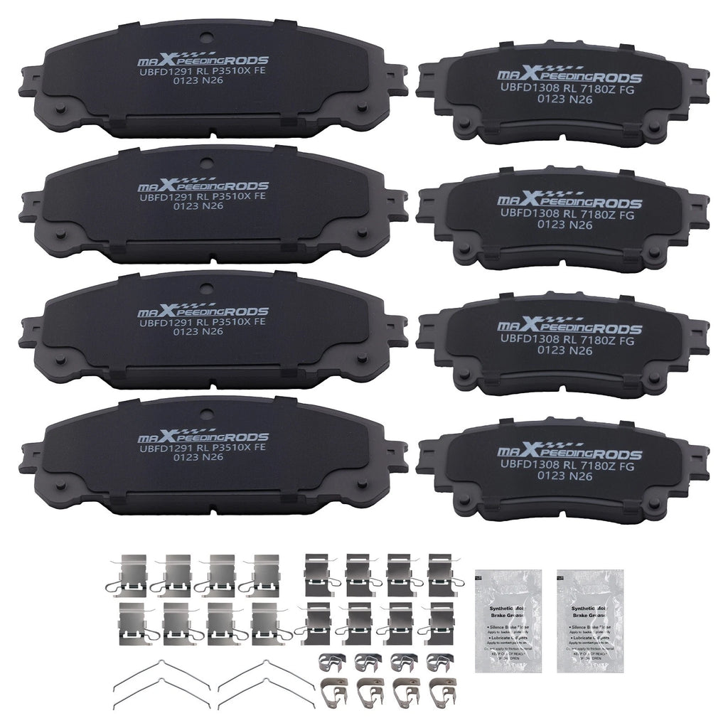 8pcs Brake Pads Set for Toyota Highlander (2014–2020), Sienna (2011–2024)