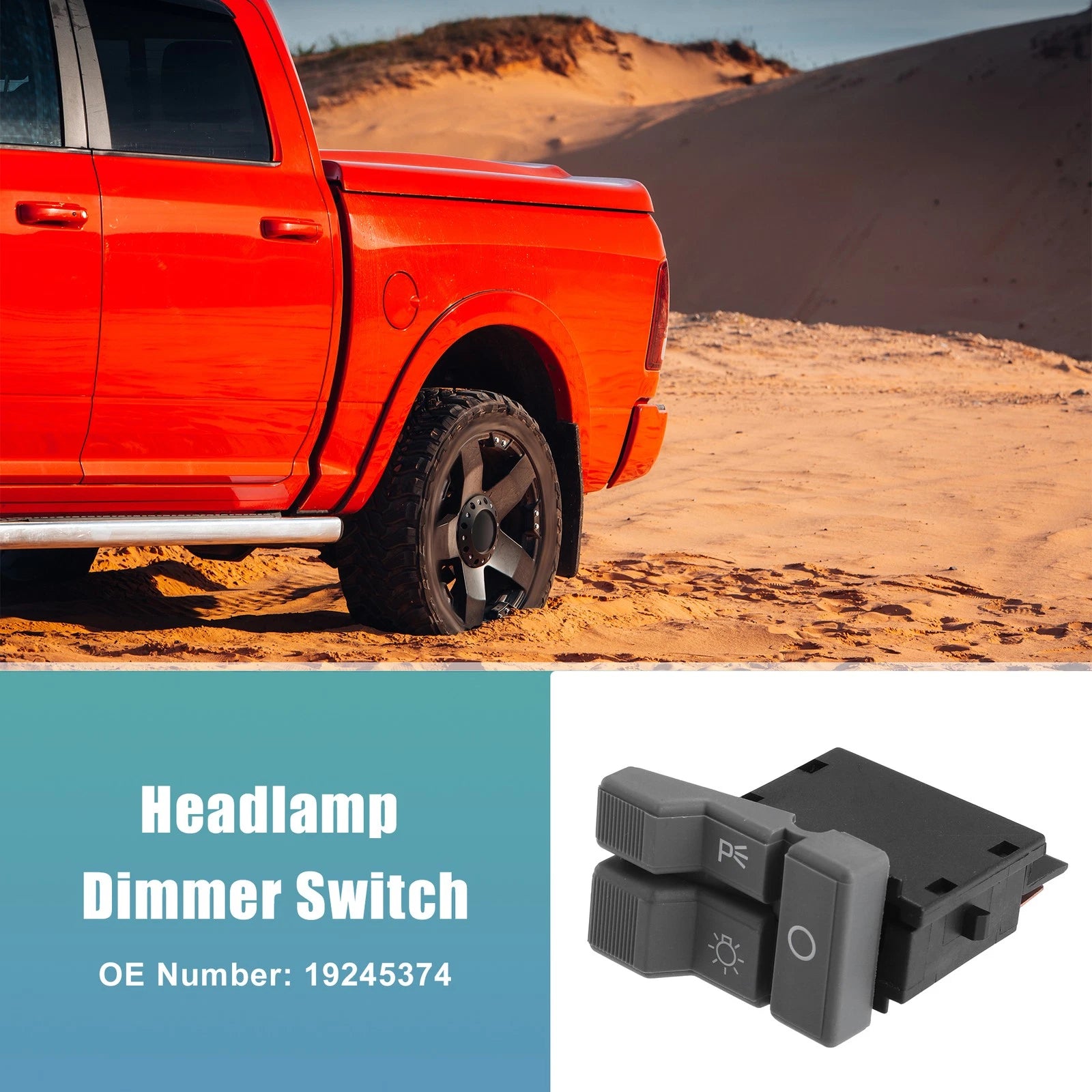Headlight Switch for Chevy (Black Gray Copper Tone)